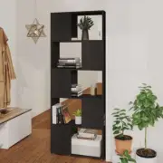 NNEVL Book Cabinet Room Divider Black 60x24x155 cm Chipboard