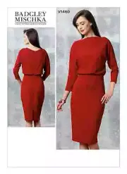 Vogue Dress Pattern Badgley Mischka #V1460 EASY Sewing Pattern Sz.14-22 UNCUT