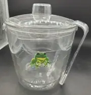 Tervis Tumbler Clear Ice Bucket Green Frog Embroidered Patch Handle Tongs Lid