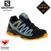 【SALOMON 索羅門 男 CUSTER GTX 低筒登山鞋《烏木黑/褐綠/秋葉黃》】412316/戶外鞋/悠遊山水