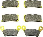 Master Chen Sintered Metal Front & Rear Brake Pads for Can Am Spyder RT, RT-S, RS, RS-S, GS Roadster, SE5, SM5 (2008-2012), 900cc, Phantom Black (FA474, FA473), 3 Pairs, 1 Year Warranty