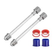 2pcs 8"/20cm Airless Painting Spray Sprayer Gun Tip Extension Pole Rod Silver