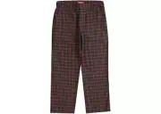 Supreme Work Pant (SS23) Red Plaid Sz 36