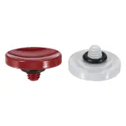 Shutter Release Button Camera Shutter Button Concave, Dark Red/Silver 2pcs