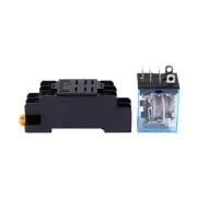 LY2NJ HH62P-L JQX-13F 220V AC Coil DPDT Relay 8 Pin w PTF08A Socket F9B3B3