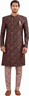 [Lady Dwiza] Indian Designer Wedding Festive Season Men's Jacquard Indo-Western Sherwani Pajama Set
