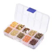 Assorted Beads Sequins 10 Gold Styles for Jewelry Making Crafts Sewing