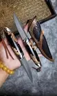 Premium Wootz Steel Knife Fixed Blade Survival Collectible Knife with Sheath