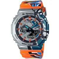 在飛比找蝦皮商城優惠-【CASIO】卡西歐G-SHOCK塗鴉藝術鬧鈴雙顯電子錶 G