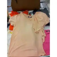 在飛比找蝦皮購物優惠-全新Creamy Rach 橘粉色造型袖子上衣