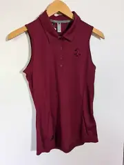 NWT WOMEN'S ADIDAS SPACEDYE S/L POLO, SIZE: S, COLOR: LEGACY BURGUNDY (J548)