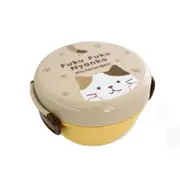 Microwavable Lunch Box Double-layer Instant Noodle Bowl Plastic Storage Portable Outdoor Dishware YELLOW COLOR