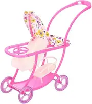 3pcs Miniature Strollers Realistic Dollhouse Ornaments for Lightweight Compact Strollers for Playtime Decoration
