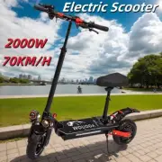 2000W Off-Road Electric Scooter with Seat 70KM/H 50KM Range Foldable E-Bike