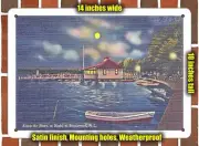 METAL SIGN - New Jersey Postcard - Shore, at Night, at Beachwood, N.