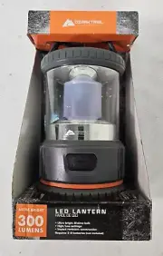Ozark Trail 300 Lumens LED Electric Camping Lantern, 3 D Batteries Not Included