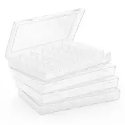 4 Pack 36 Grids Clear Plastic Organizer Container Box with Label Stickers