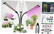 Seed Starting Light, 5000k/660nm/450nm, 6 Heads Smart Clip-on Grow light with