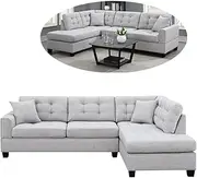 Fabric Left/Right Corner Sofa Chaise Sectional Lounge Set Tufted Couch Cushions