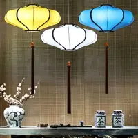 在飛比找樂天市場購物網優惠-2021新款手繪燈籠餐廳茶樓客廳裝飾吊燈布藝燈創意古典現代中