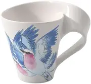 [Villeroy & Boch] NewWave Mug Bird Colored, Dishwasher Safe, Microwave Safe, Coffee Mug, Ceramic Cup for Tea New Wave Animals, Lilac-Breasted Roller Mug, Premium Porcelain