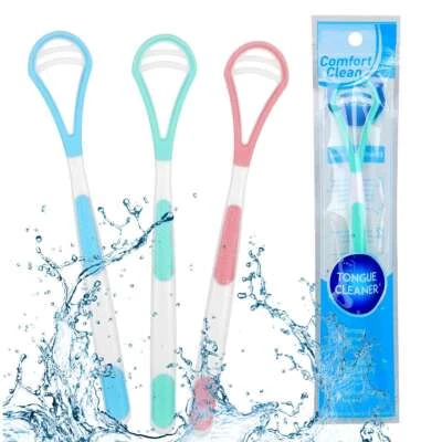 3X Tongue Scraper Cleaners-Oral Hygiene Tool Fresh Breath For Adults & Kids New
