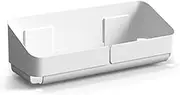 Kitchen Shower Caddy Rack Holder Bathroom Shelf Storage Wall Mount Organiser White-L
