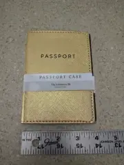 Eccolo Gold Crosshatch Passport Case Via Lorenzo