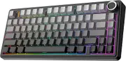 MechLands Aula F75 PRO 75% Wireless Gaming Keyboard, Gasket Mechanical Custom Keyboard with Five-Layer Padding, Bluetooth/2.4GHz/USB-C, Hot Swappable, Knob, RGB, Reaper Switches (Gradient Black)