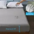 Mattress Protector Waterproof Mattress Cover Stripe Matress Sheet Grey Deep Fit