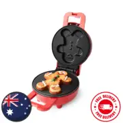 Mini Gingerbread Man Waffle Maker - Red Snacks Breakfast Making Machine Festive
