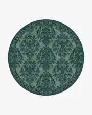 245' Round | Machine Washable Runner Rug | Kid & Pet Friendly | Indoor Rug | Bridgerton Night Of Enchantment Deep Teal Rug | Ruggable