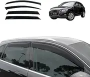 OAD4X4 Weathershields Compatible with Audi Q5 8R Series 2009-2017, Weather Shields Window Visors Wind Deflectors Sun Rain Guard 4PCS Set