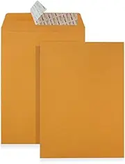 WINPAQ 6 x 9 Self-Seal Brown Kraft Catalog Envelopes - 28lb, 50 Count, Ultra Strong Quick-Seal, 6x9 inch - Filing, Storing or Mailing Documents
