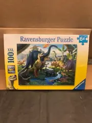 2008 DINOSAURS CHILDREN'S JIGSAW PUZZLE, RAVENSBURGER, 100 PIECES XXL