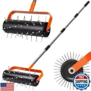 Walensee Rolling Lawn Aerator, Heavy Duty Manual Aerator Tool with 42 Spikes,