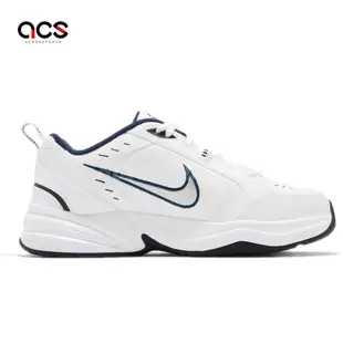 Nike 休閒鞋 Air Monarch IV 運動 男鞋 基本款 舒適 簡約 皮革 穿搭 白 銀