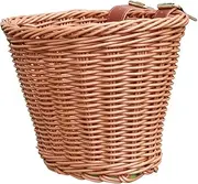 Basket - Woven Wicker Basket Front for Cruisers - Hand Small D Shape Wicker Storage Baskets for Kids and