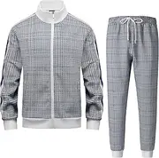 [ANAYSN] Men's Track Suits Sets Long Sleeve Full Zip Sweatsuit Active Jackets and Trousers 2-Piece Outfits