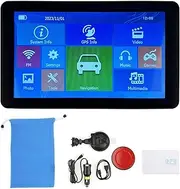 9in Car GPS Navigation Large POI Voice Guidance Touch Screen 800×480 Portable for Car Truck Drivers GPS Navigator Real Voice Direction Lane Guidance Multimedia Player