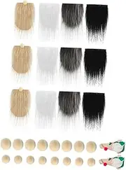 CHICAMPERA 1Set DIY Faux Fur Gnome Beard Craft Kit with Beads for Holiday Decorations Weddings Birthdays and Creative Projects