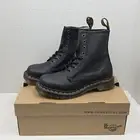 Dr. Martens AirWair 1460 W Nappa Leather Combat Boot, Black, 8 Eye, Women's 7
