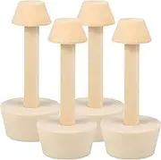 4Pcs Egg Tarts Tamper, Wooden Egg Tart Mold Double Side, Pie Pastry Dough Tamper, DIY Cake Shaping Molding Kitchen Tool for Egg Tart, Pasta, Cheesecakes and Dessert Baking 14x4.7x2.5cm/2879