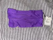NWT ACACIA SWIMWEAR MANLY MESH TOP SIZE LARGE IN NEON IRIS PURPLE GORGEOUS COLOR
