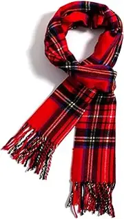 [AUSEKALY] Scarf For Men Women Cashmere Neck Scarf Plaid Winter Scarf Fall Softest Classic Warm
