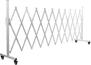 Metal Expandable Barricade Gate Folding Mobile Safety Barrier Driveway Security Retractable Fence 130in