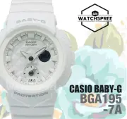 Casio Baby-G BGA-195 Series White Resin Band Watch BGA195-7A BGA-195-7A