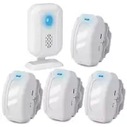 Wireless Home Alarm Set 918ft Long Range 4 Motion Sensor Alert Security Doorbell