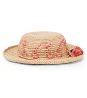 [Bonpoint] Bonpoint Edene raffia sun hat Inch 21.7 beige