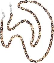 [KAI Top] Handmade Retro Tortoise Shell Eyeglass Chain, Acetate Chain Link Sunglasses Holder Necklace Eyewear Retainer Lanyard